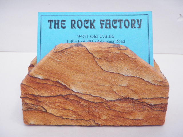 Desert sandstone business card holder